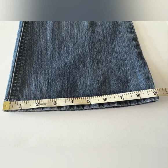 Y2K Mudd Jeans, Bootcut Flare, Striped Faded Wash, Low Rise, Women’s Size 7 - Picture 10 of 15